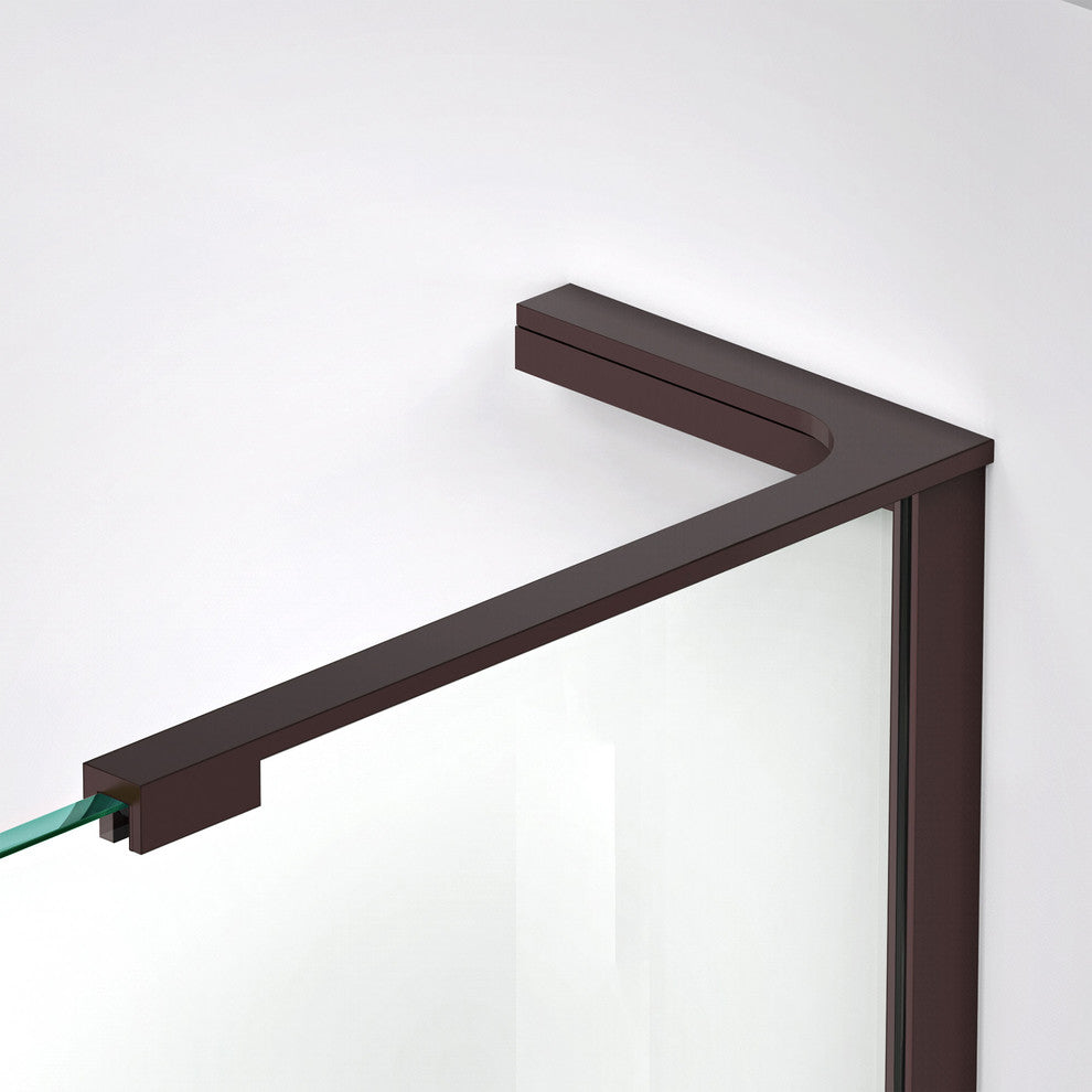 Prism Plus 36x74 3/4 Neo-Angle Shower Enclosure Oil Rubbed Bronze, White Base