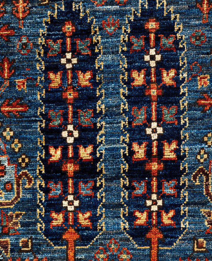 Serapi One-of-a-Kind Hand-Knotted Area Rug Light Blue, 2'8" x 8'1"