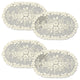 Victorian Rose 13"x24" Doily, Set of 4, Ecru
