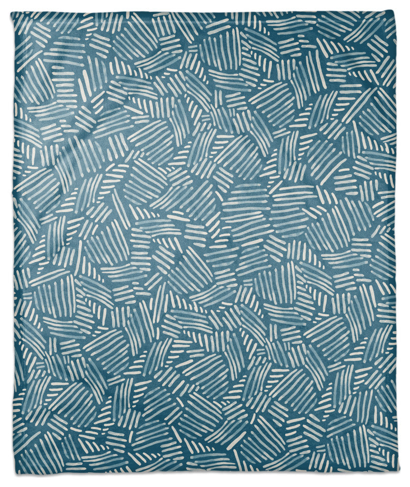 Watercolor Stripe Pattern 50x60 Coral Fleece Blanket