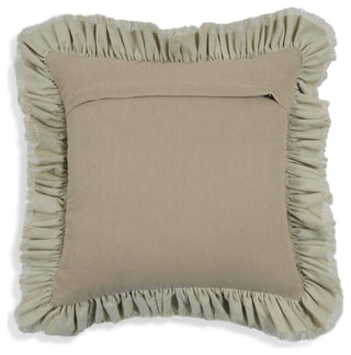 Alessia Distressed Beige Velvet Pillow