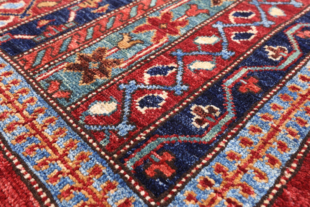 2' 7" X 8' 0" Runner Shall Persian Gabbeh Hand-Knotted Wool Rug Q5079