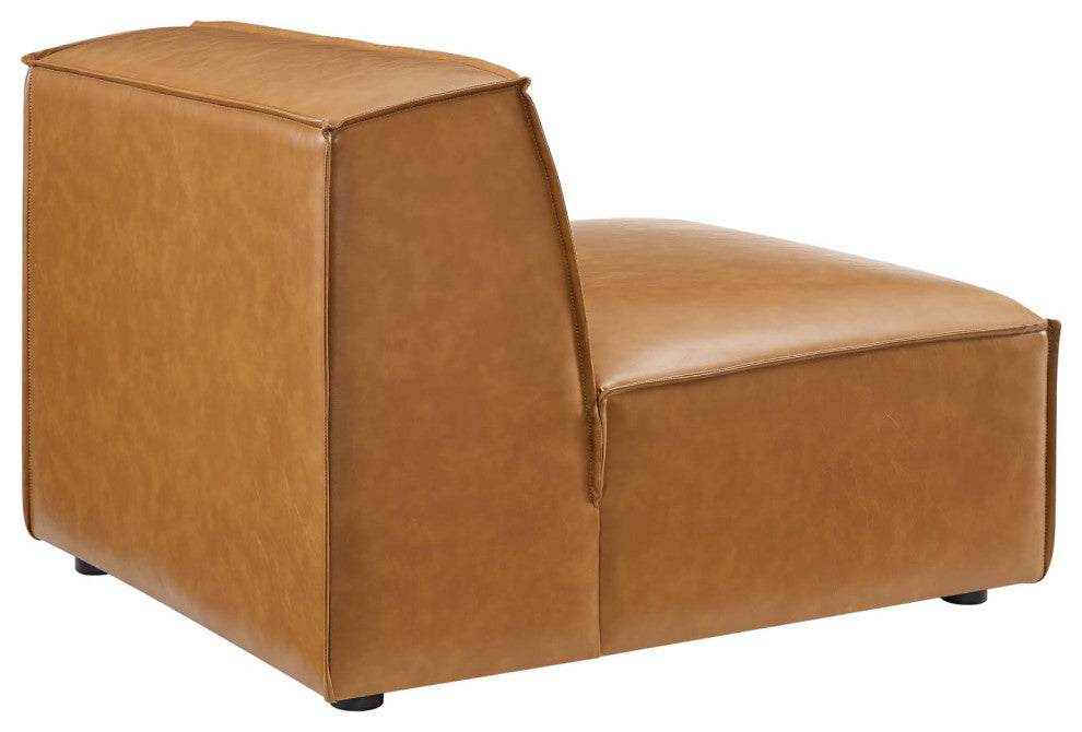 Restore 5-Piece Vegan Leather Sectional Sofa Tan