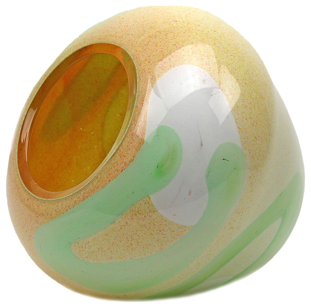 Capri Vase Yellow Green Opal