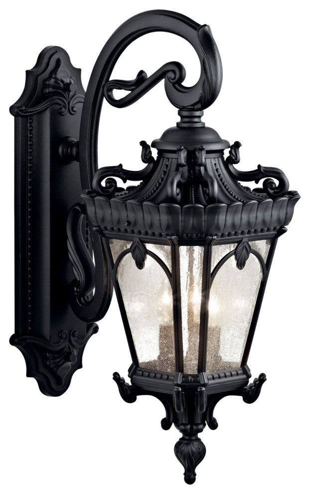 Kichler Tournai Outdoor Wall Sconce, Textured Black, 3