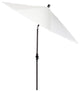 9' Bronze Collar Tilt Crank Aluminum Umbrella, White Olefin