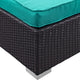 Modway Gather outdoor Patio Ottoman, Espresso Turquoise