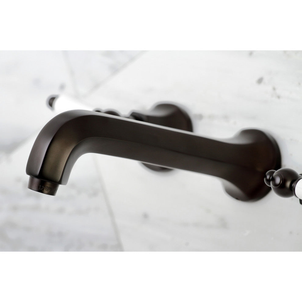 Kingston Brass KS4125PL 2-Handle Wall Mount Bathroom Faucet, Oil Rubbed Bronze