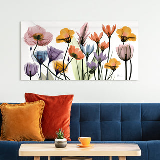 "Flowerscape Portrait" Frameless Floating Panel Graphic Wall Art, 24"x48"