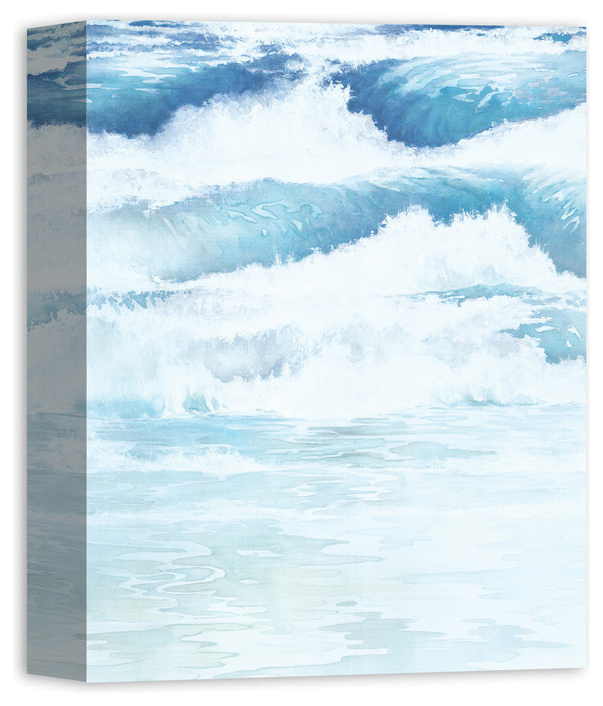 Crashing Open Waves 11x14 Canvas Wall Art