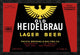 "Old Heidelbrau Lager Beer" Framed Canvas Giclee by Vintage Booze Labels, 32x22"
