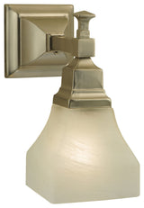 5W Bungalow White Alabaster Swirl Wall Sconce