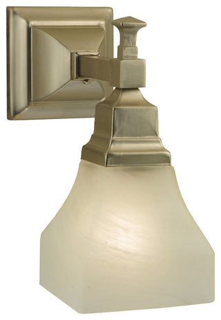 5W Bungalow White Alabaster Swirl Wall Sconce