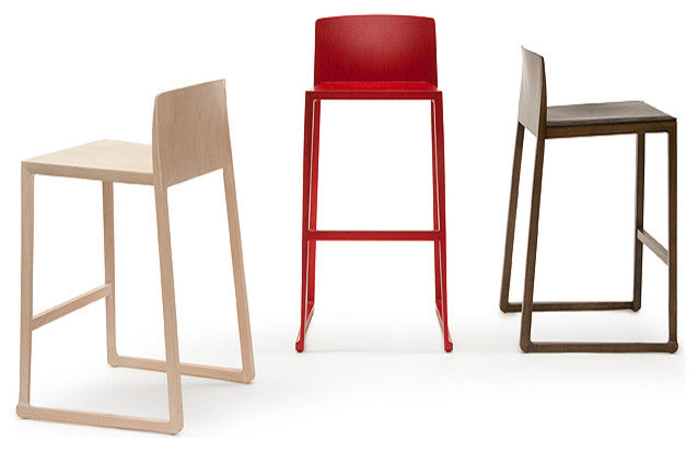 Hanna Bar Stool, 29" Seat Height, Red