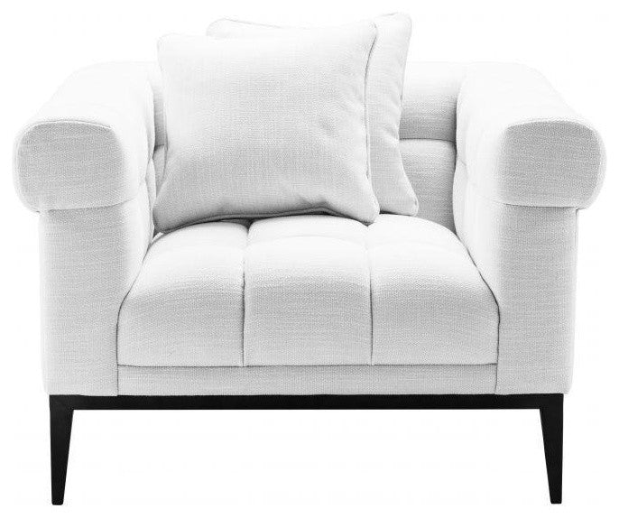 Tufted White Accent Chair | Eichholtz Aurelio