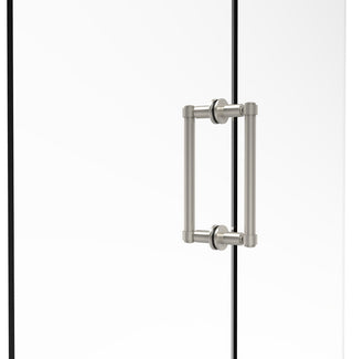 Contemporary 8" Back to Back Shower Door Pull, Polished Nickel
