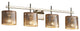 Fusion Union 4-Light Bath Bar, Oval, Brushed Nickel, Mercury Glass Shade
