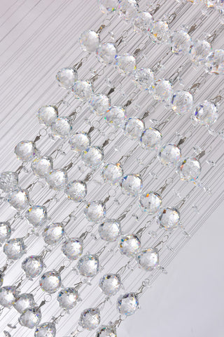 Ribbon 10 Light Flush Mount With Chrome Finish