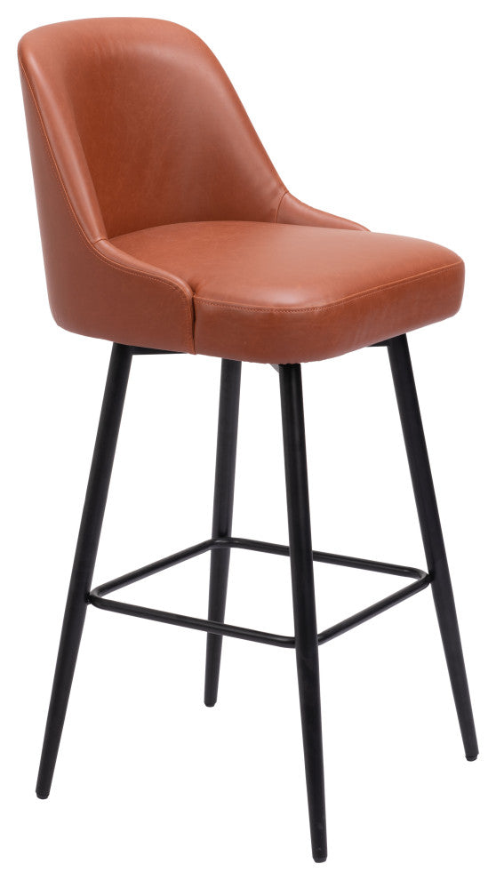 Keppel Swivel Barstool Brown