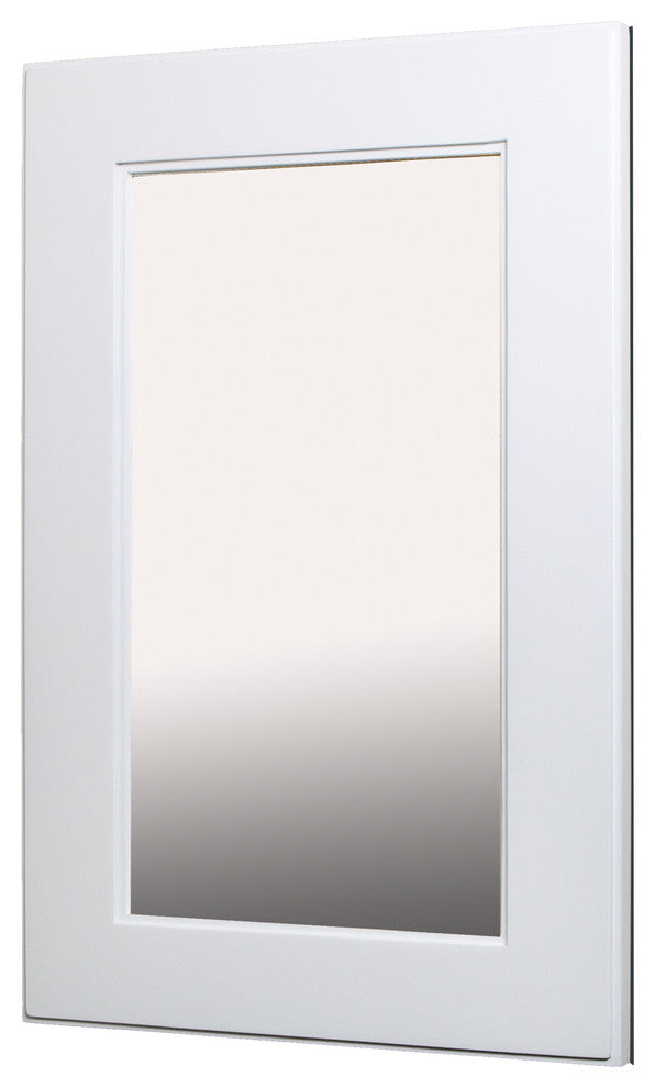 14x24 Fox Hollow Furnishings Mirrored Medicine Cabinet, Shaker White