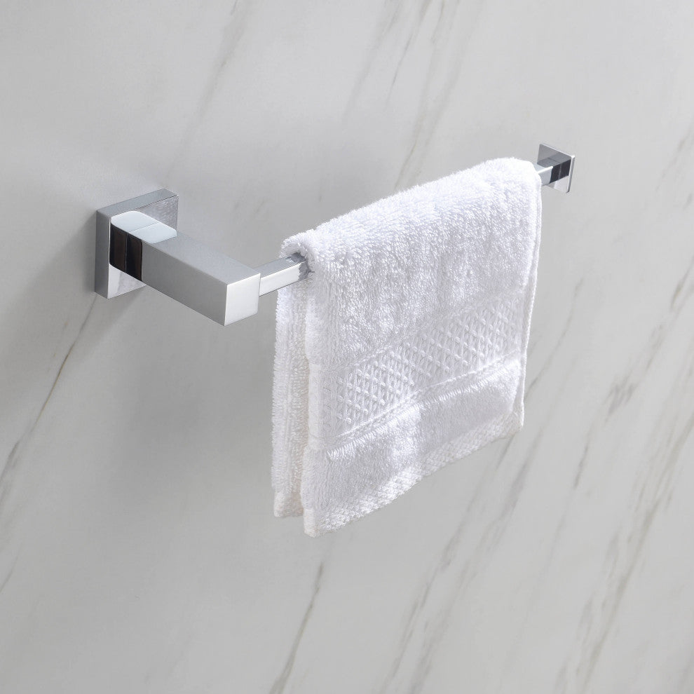 Cube 2-Piece Bathroom Hardware Set, Chrome