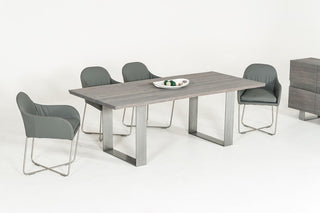 Modrest Murphy Modern Gray Aged Oak Dining Table