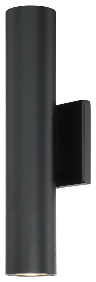 WAC Lighting Caliber 2 Light LED Outdoor Wall Light, Black, 14"