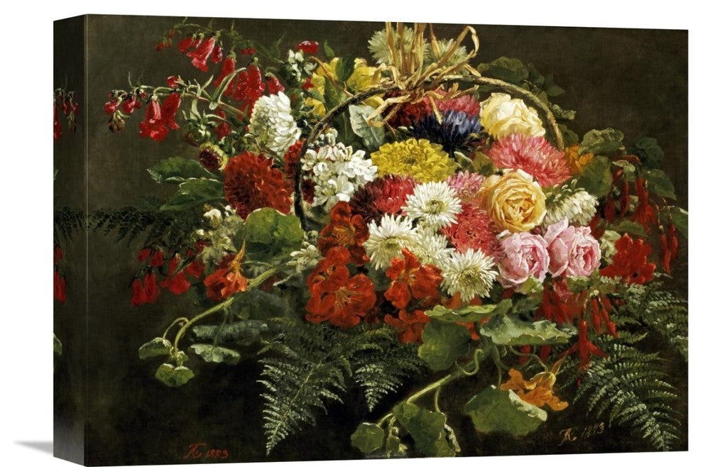 "A Summer Bouquet" Canvas Giclee by Anthonie Eleonore Christensen, 16"x12"