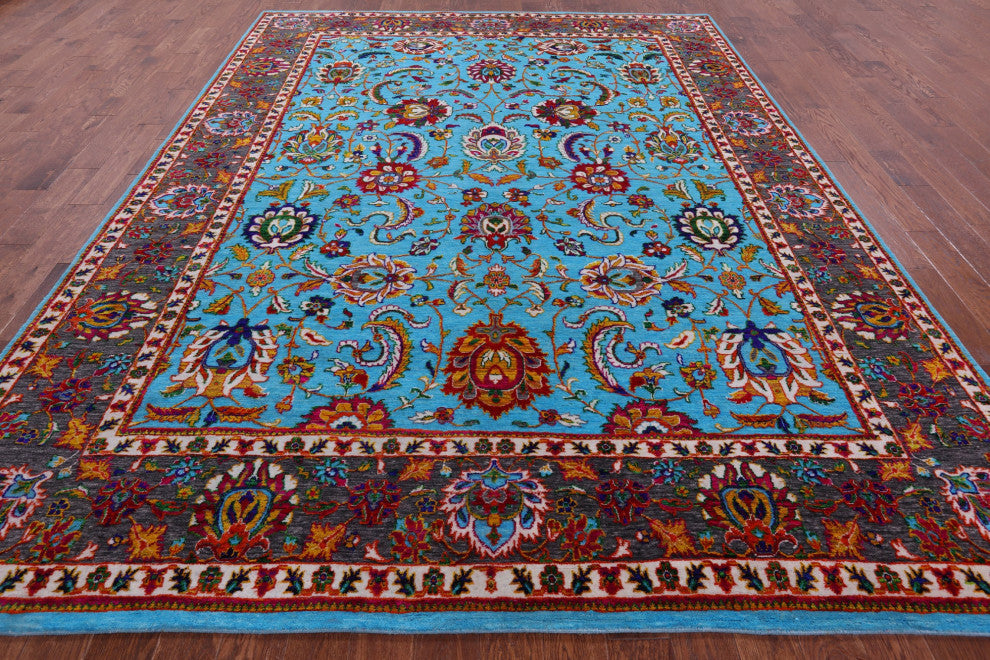 Wool & Silk Persian Handmade Rug 9' 0" X 11' 11" - Q15811