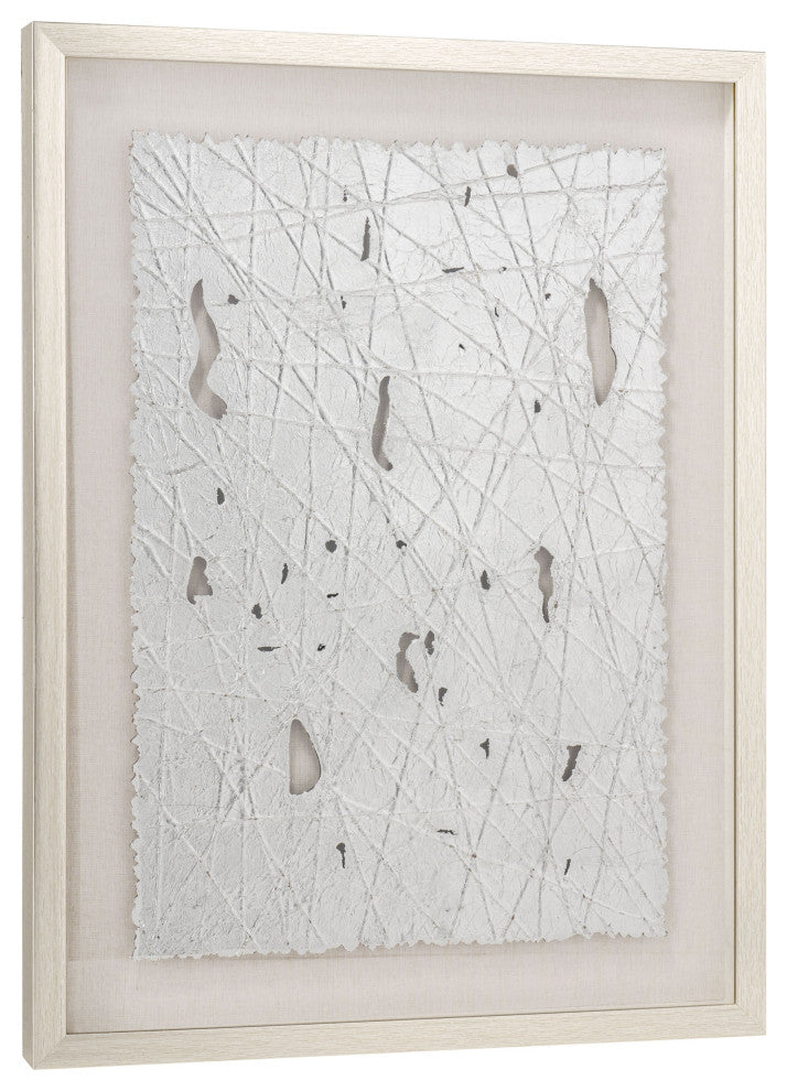 Lustrous Beauty, Modern Framed Shadow Box, Silver