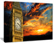 "Big Ben London At Sunset Panorama" Extra Large Wall Art Landscape, 20"x12"