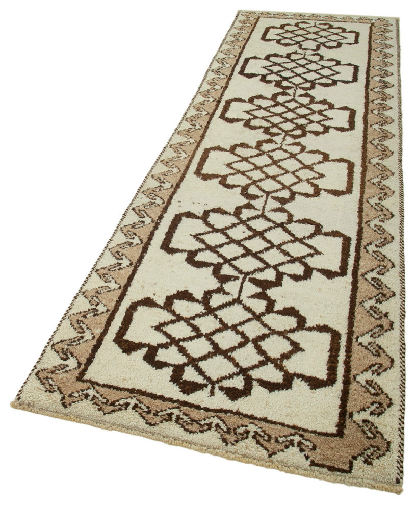 Rug N Carpet - Hand-knotted Anatolian 3' 3" x 10' 7" Rustic Runner Rug