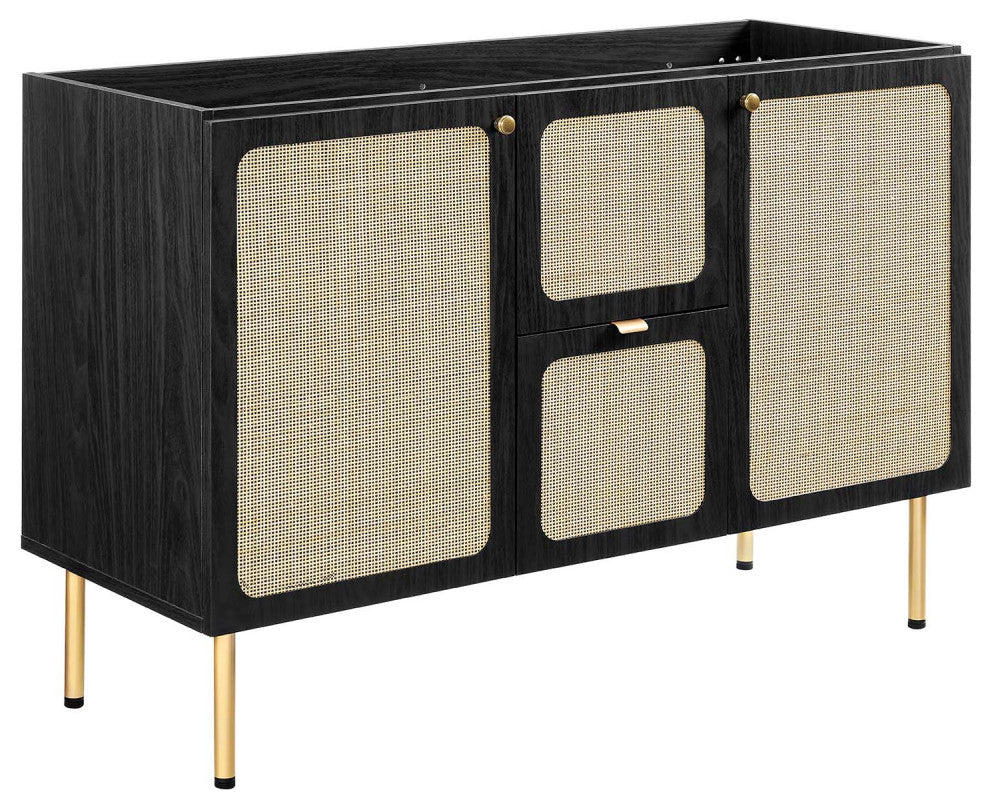 Chaucer 48" Single Sink Bathroom Vanity - Black White