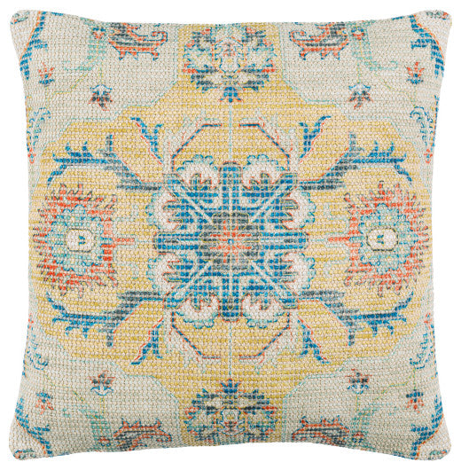 Surya Samsun Pillow Shell With Polyester Insert 18"H X 18"W Cream