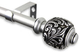 Tilly Curtain Rod, Satin Nickel, 18-28"