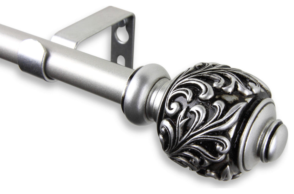 Tilly Curtain Rod, Satin Nickel, 18-28"
