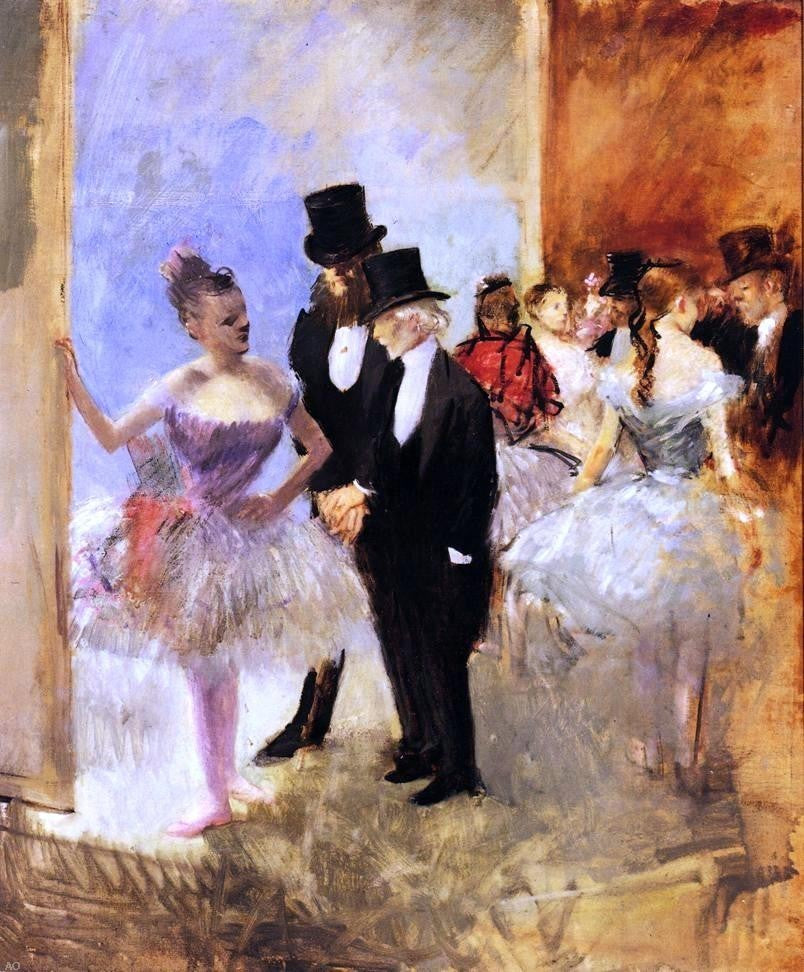 Jean-Louis Forain Gentlemen of the Opera Wrapped Canvas