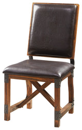 INK+IVY Lancaster Industrial Dining Table, Amber, Dining Chair
