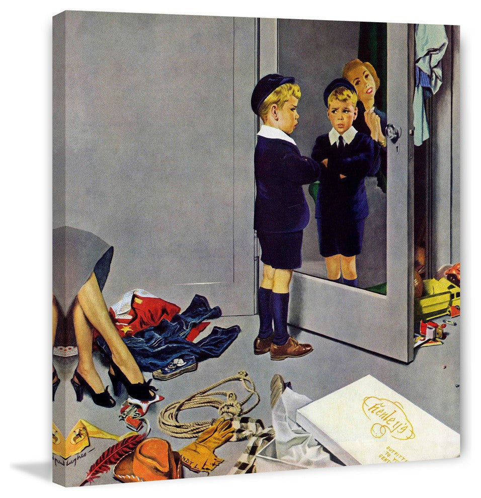 "New Blue Suit" Painting Print on Canvas by George Hughes