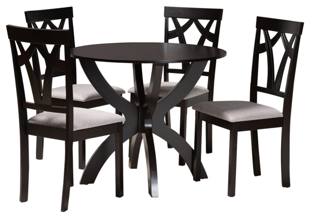 Junko Modern 5-Piece Dining Set, Gray