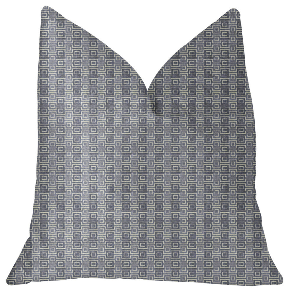 Napoleon Gray and Beige Luxury Throw Pillow, 22"x22"