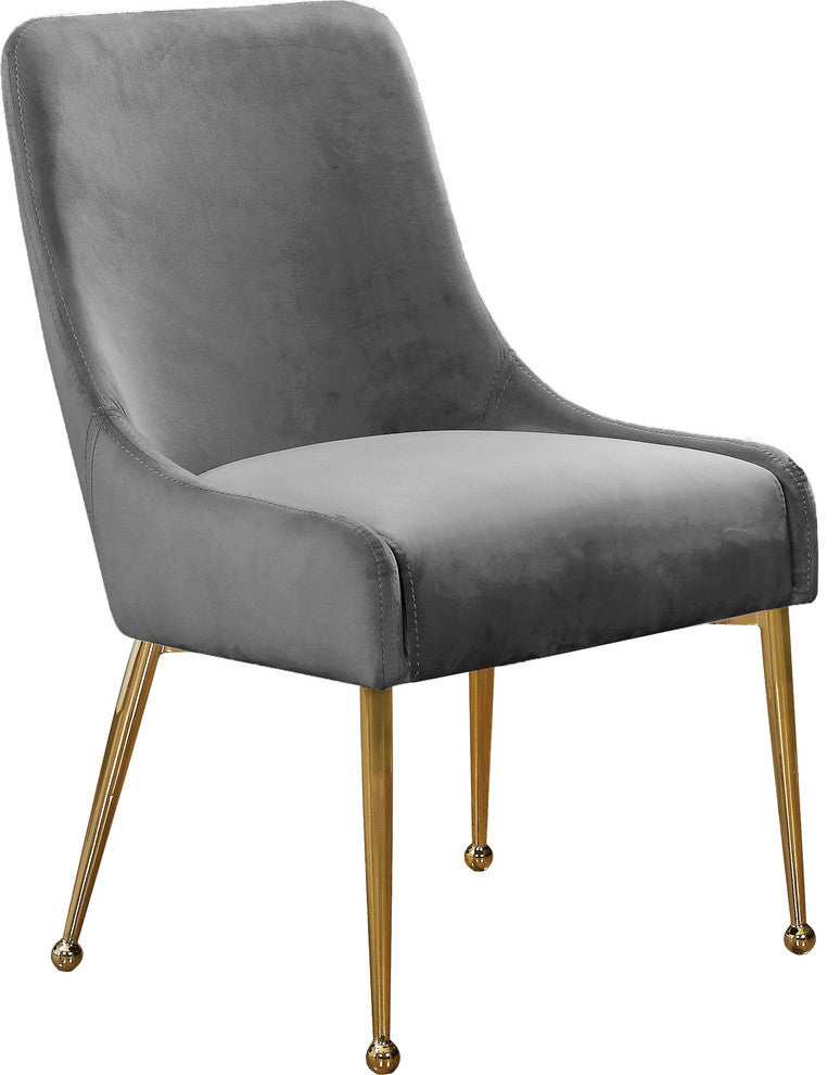 Owen Velvet Dining Chair, Set of 2, Gray