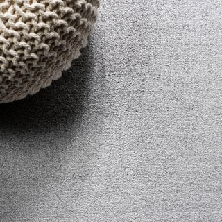 Haze Solid Low-Pile Light Gray 5 ft. x 8 ft. Oval Area Rug