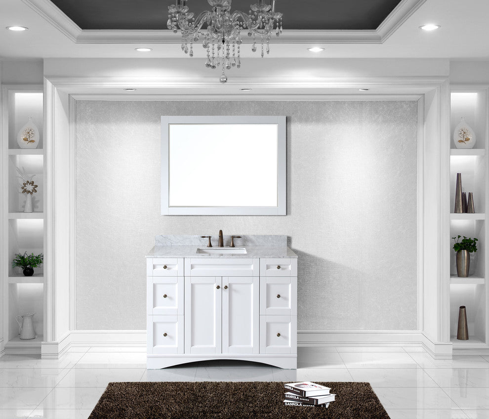 Elise 48" Single Bathroom Vanity Set, White