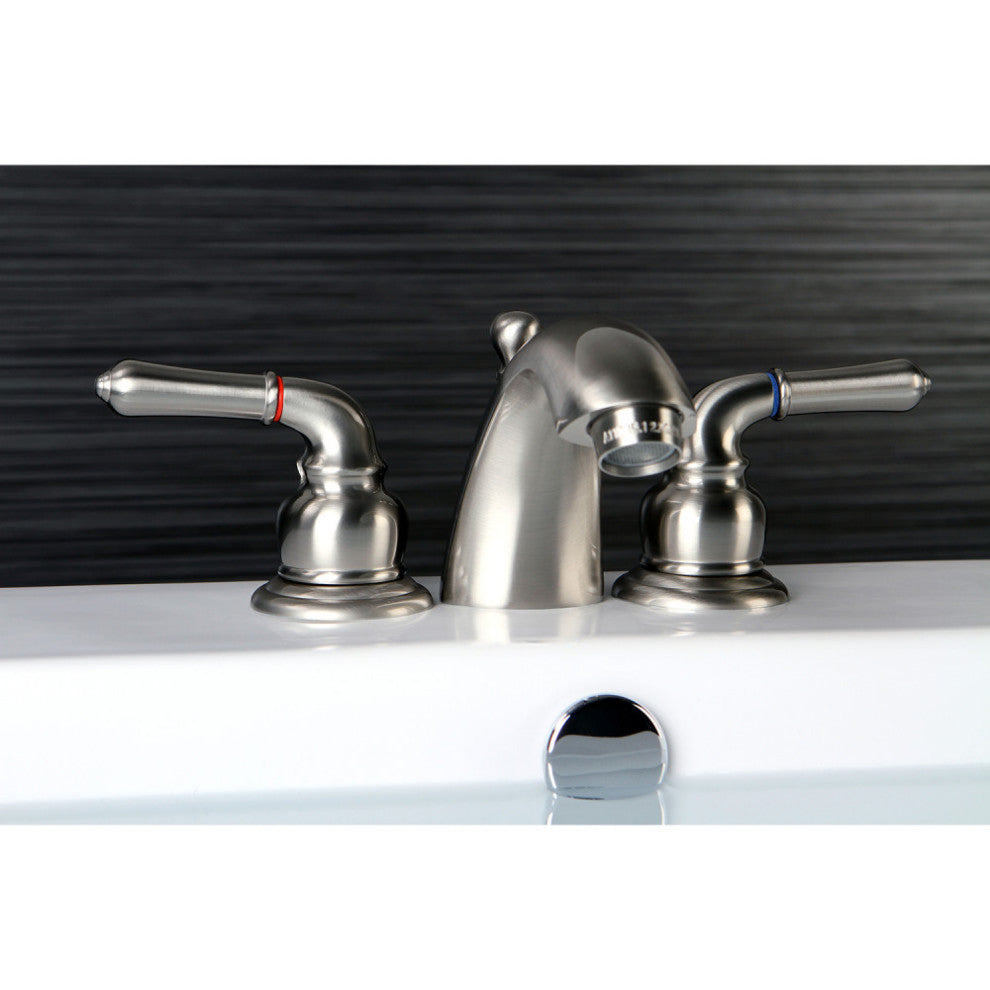 Kingston Brass KS2958 Widespread Bathroom Faucet, Brushed Nickel