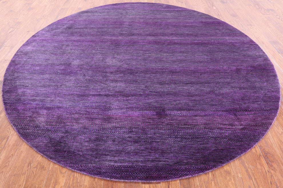 10' Round Handmade Super Savannah Gabbeh Wool and Silk Rug Q8986