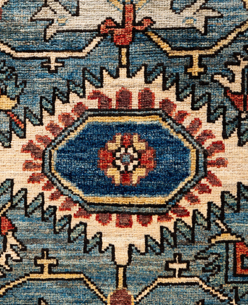 Serapi One-of-a-Kind Hand-Knotted Area Rug Light Blue, 2'7" x 9'8"