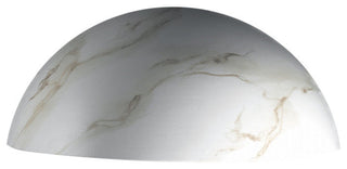 Ambiance Small Quarter Sphere, Downlight Outdoor Wall Sconce, Carrara Marble