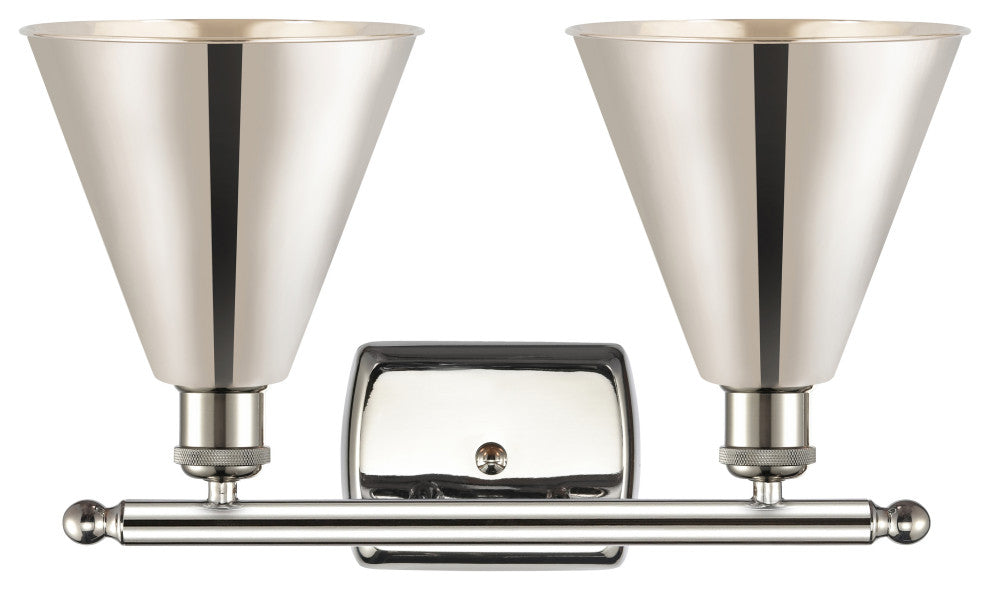Ballston Cone Bath Vanity Light, Polished Nickel, Polished Nickel