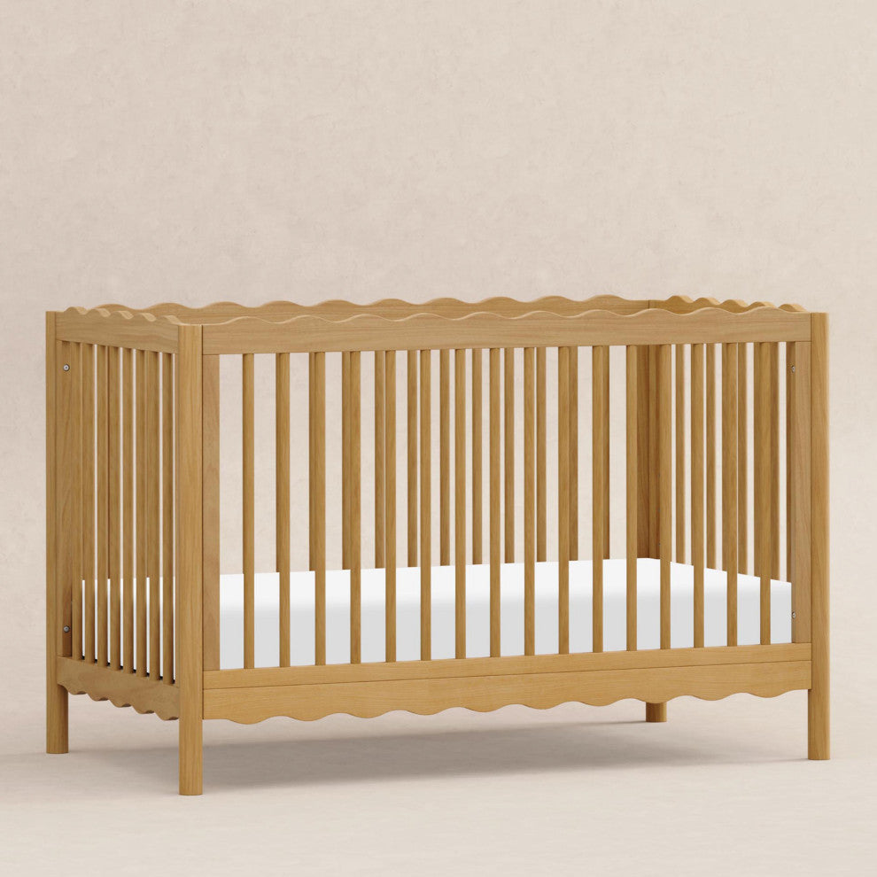 Swell 4-in-1 Convertible Crib With Toddler Bed Conversion Kit, Honey